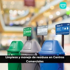 Limpieza y manejo de residuos en centros comerciales